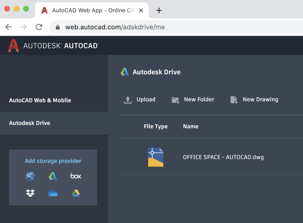 Autodesk Drive AutoCAD Web App Integration