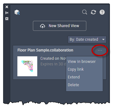 Shared View date extension AutoCAD