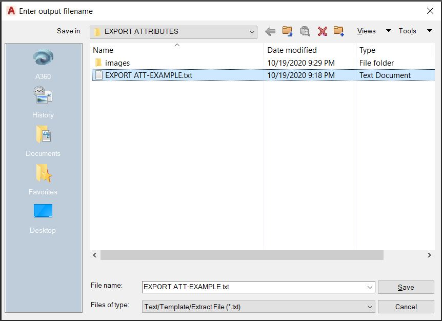 Export Attributes command AutoCAD