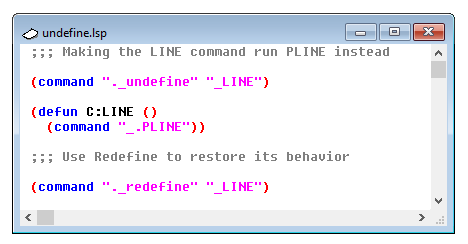 AutoLISP PLINE