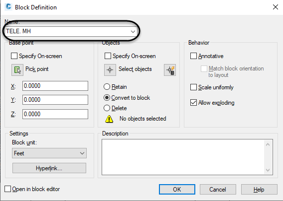 block definition AutoCAD