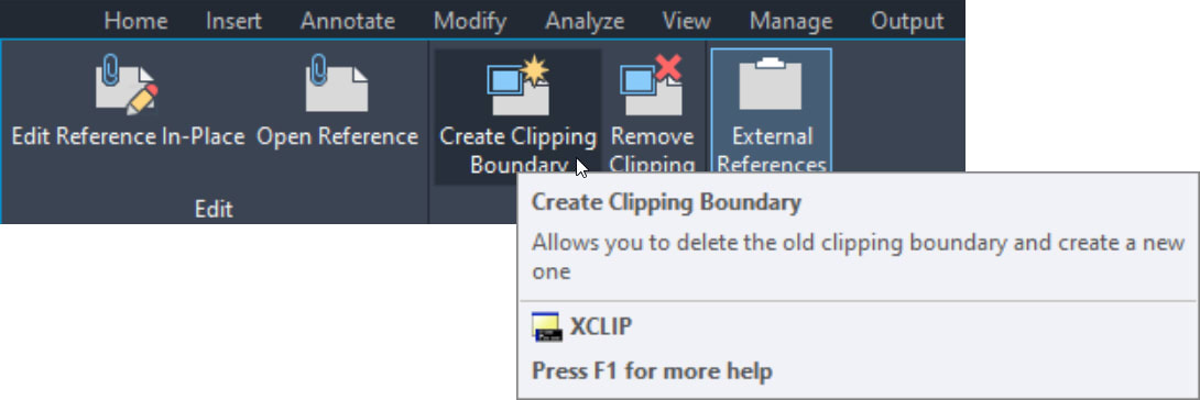 Create Clipping Boundary AutoCAD DWG