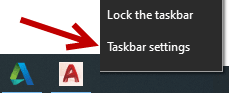 Taskbar screenspace AutoCAD