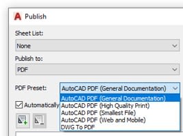 PDF Preset AutoCAD