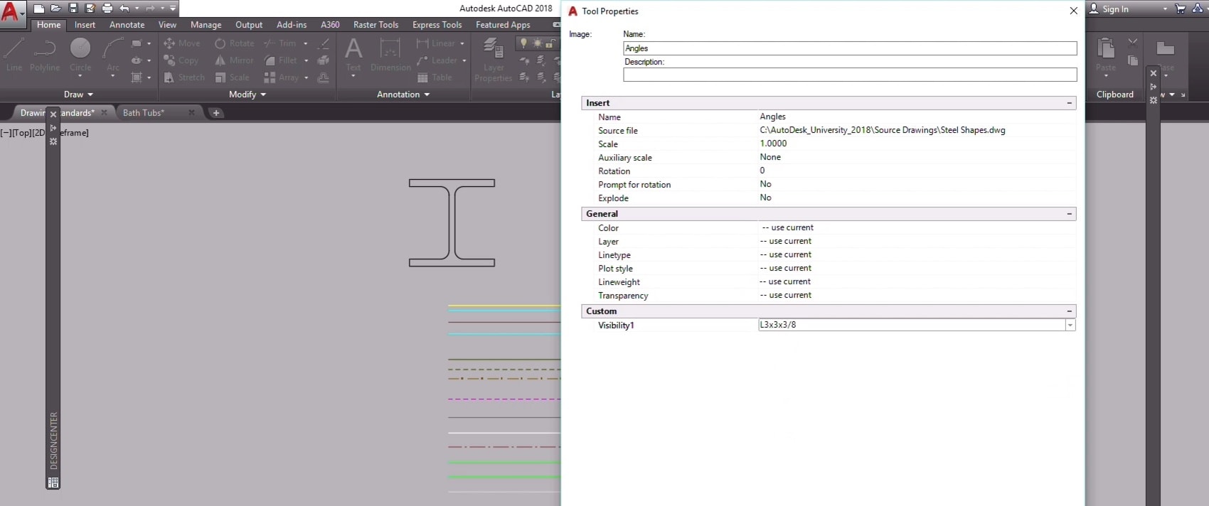 tool palettes and CAD standards