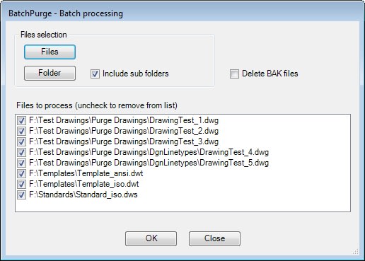 AutoCAD App Batch Purge