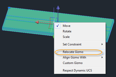 Relocating and Aligning 3D Gizmos