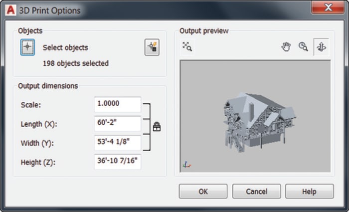 3D Print Output Options