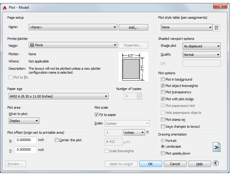 AutoCAD plot dialog. Hitchhiker's Guide to Basics of ... AutoCAD printing.