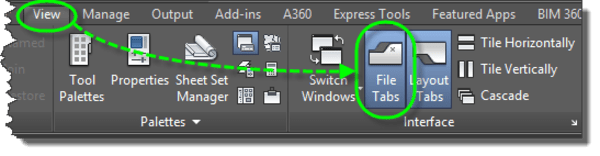 AutoCAD File tabs on the ribbon. Tuesday tips Lynn Allen
