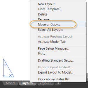 AutoCAD 2017 - Accessing the Move or Copy dialog box.