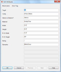 AutoCAD 2017 - Edit Attributes dialog box.