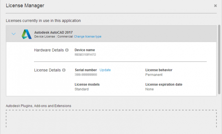 Selecting a license type