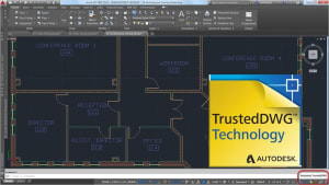 AutoCAD® drawing showing TrustedDWG™ Technology