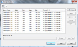 Classic AutoCAD Image Manager dialog box