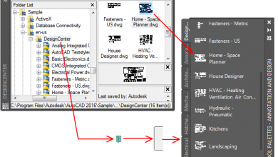 Create an AutoCAD tool palette tab using a DesignCenter shortcut menu.