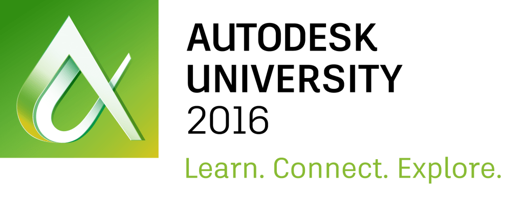 Autodesk University 2016 logo. AU Las Vegas 2016