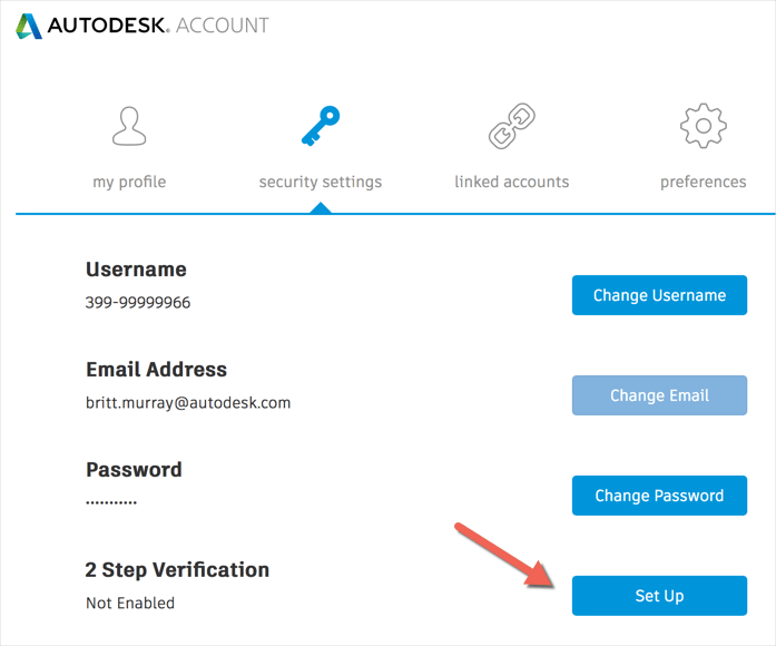 Add Two-Step Verification to Your Autodesk Account: Set Up