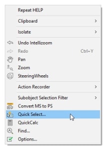 AutoCAD Quick Select