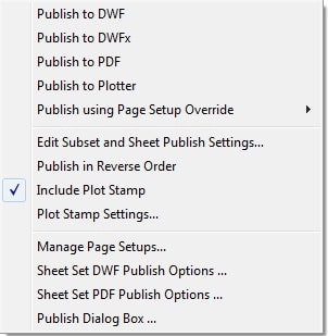 AutoCAD Sheet Sets Publish PDF DWF