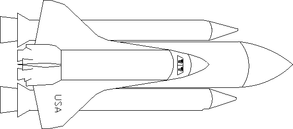 First AutoCAD drawing. Shuttle. AutoCAD trivia and history.
