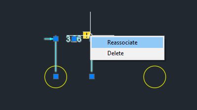 Associated dimensions in AutoCAD