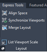 Layout Tools panel AutoCAD