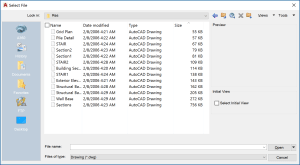 AutoCAD Dialog Boxes: Select File 