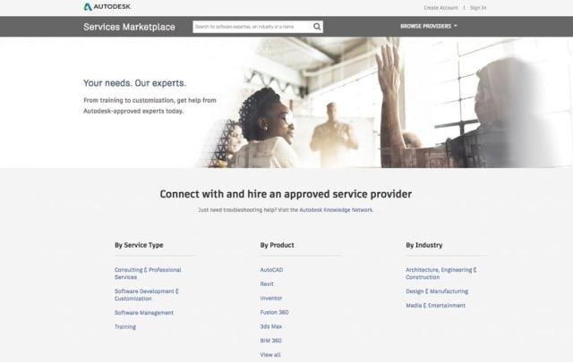 Autodesk Services Marketplace AutoCAD