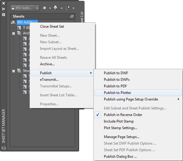 how to plot sheets in AutoCAD