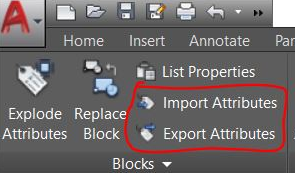 Import and Export Attributes Command AutoCAD