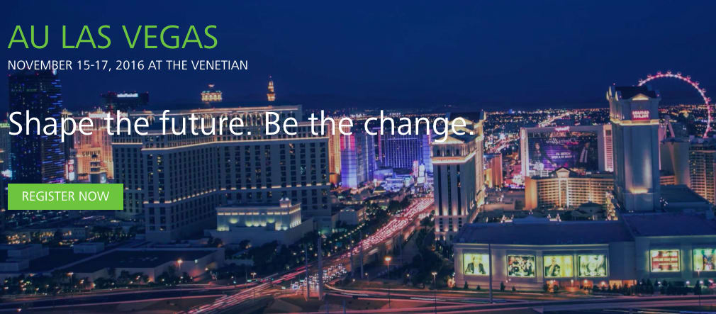 AU Las Vegas 2016: Register Now