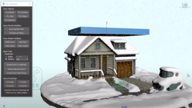 Create snow with the 3dsMax PolySnow Plus plugin