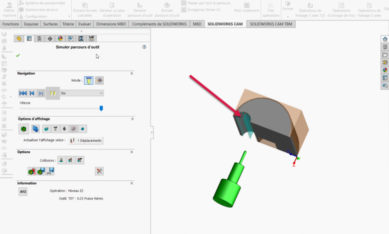 How do I correct a toolpath with SOLIDWORKS CAM?