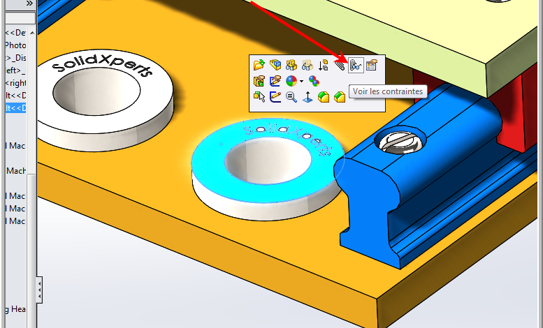 "Lock rotation" option with the Coaxial constraint
